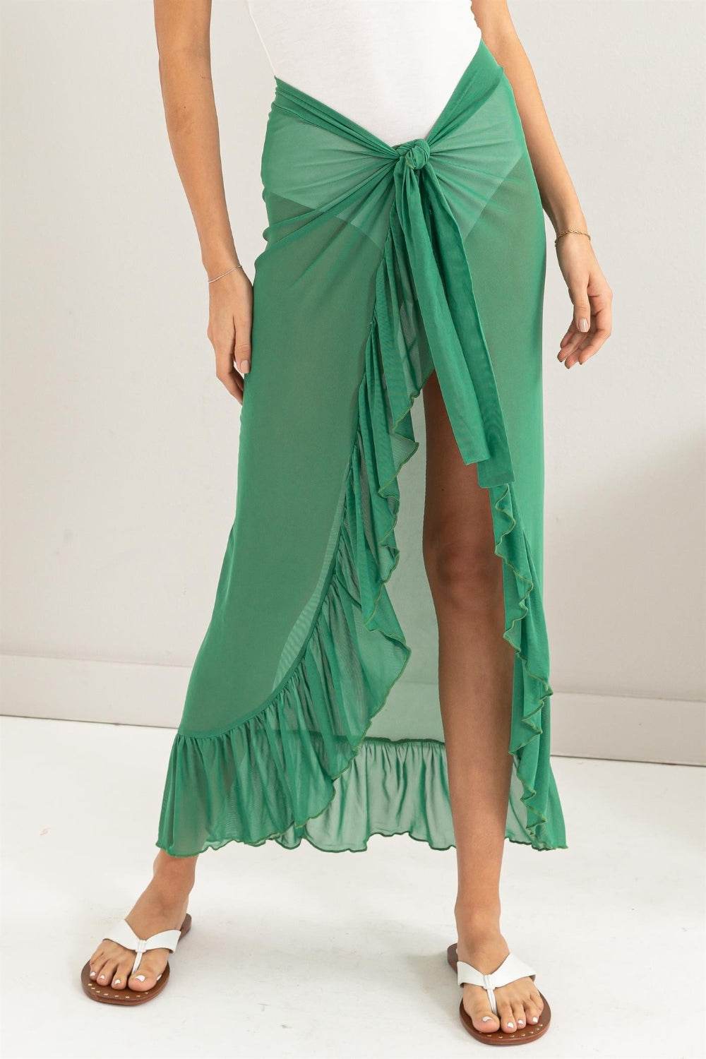 HYFVE Ruffle Trim Cover Up Sarong Skirt - Selvanelle