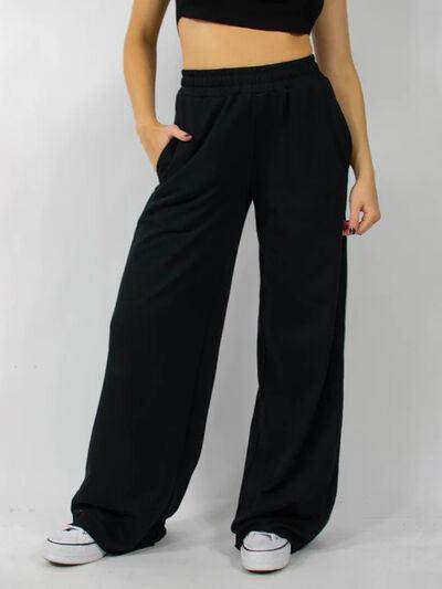 Elastic Waist Wide Leg Pants for Stylish Comfort and Fit - Selvanelle