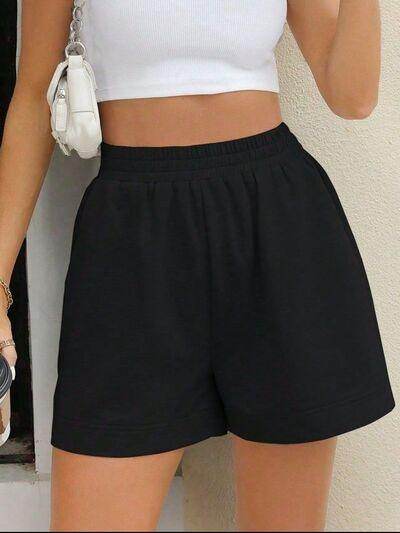 Comfortable Elastic Waist Shorts with Pockets for Women - Selvanelle