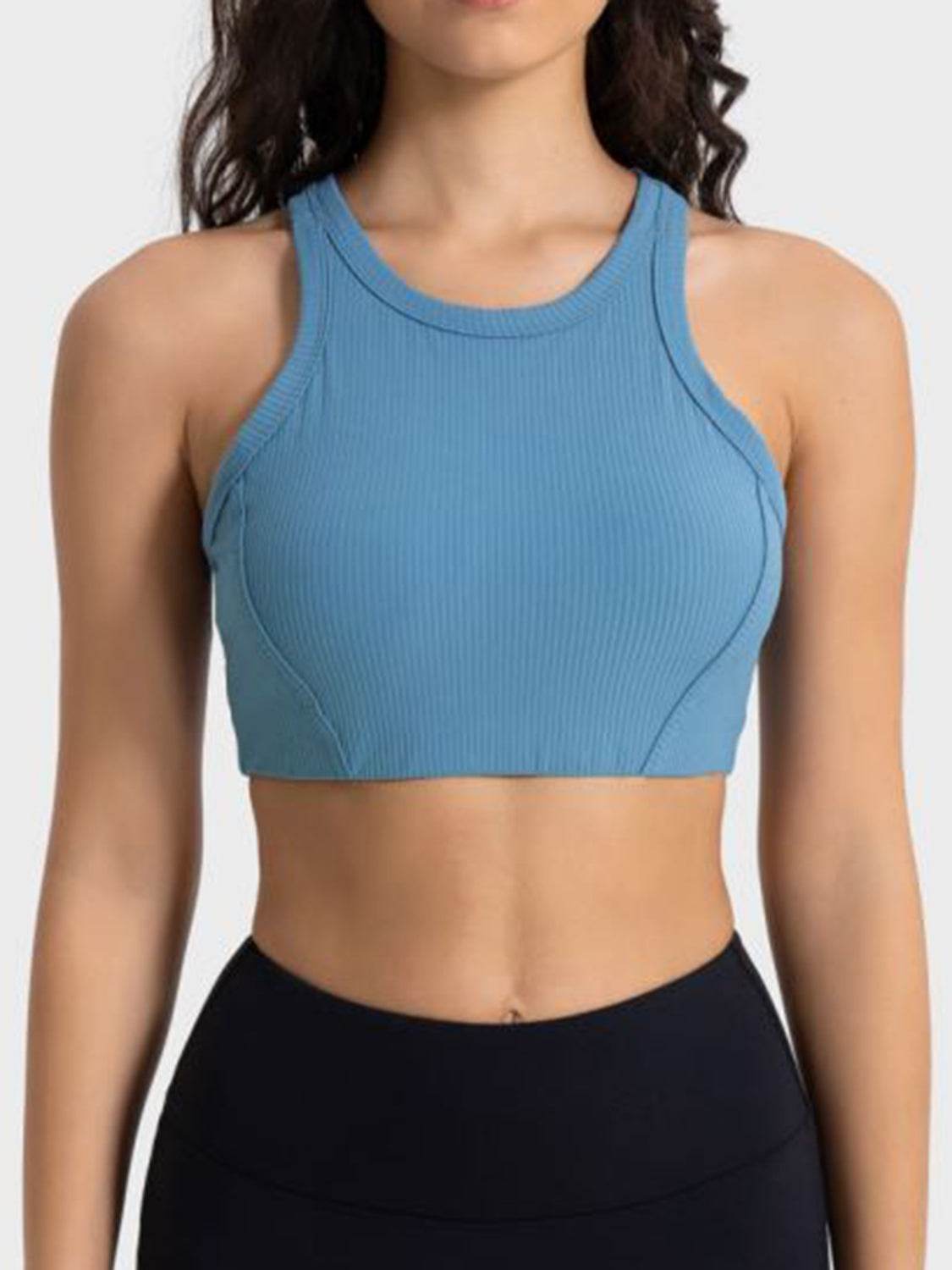 Millennia Wide Strap Cropped Sport Tank - Selvanelle