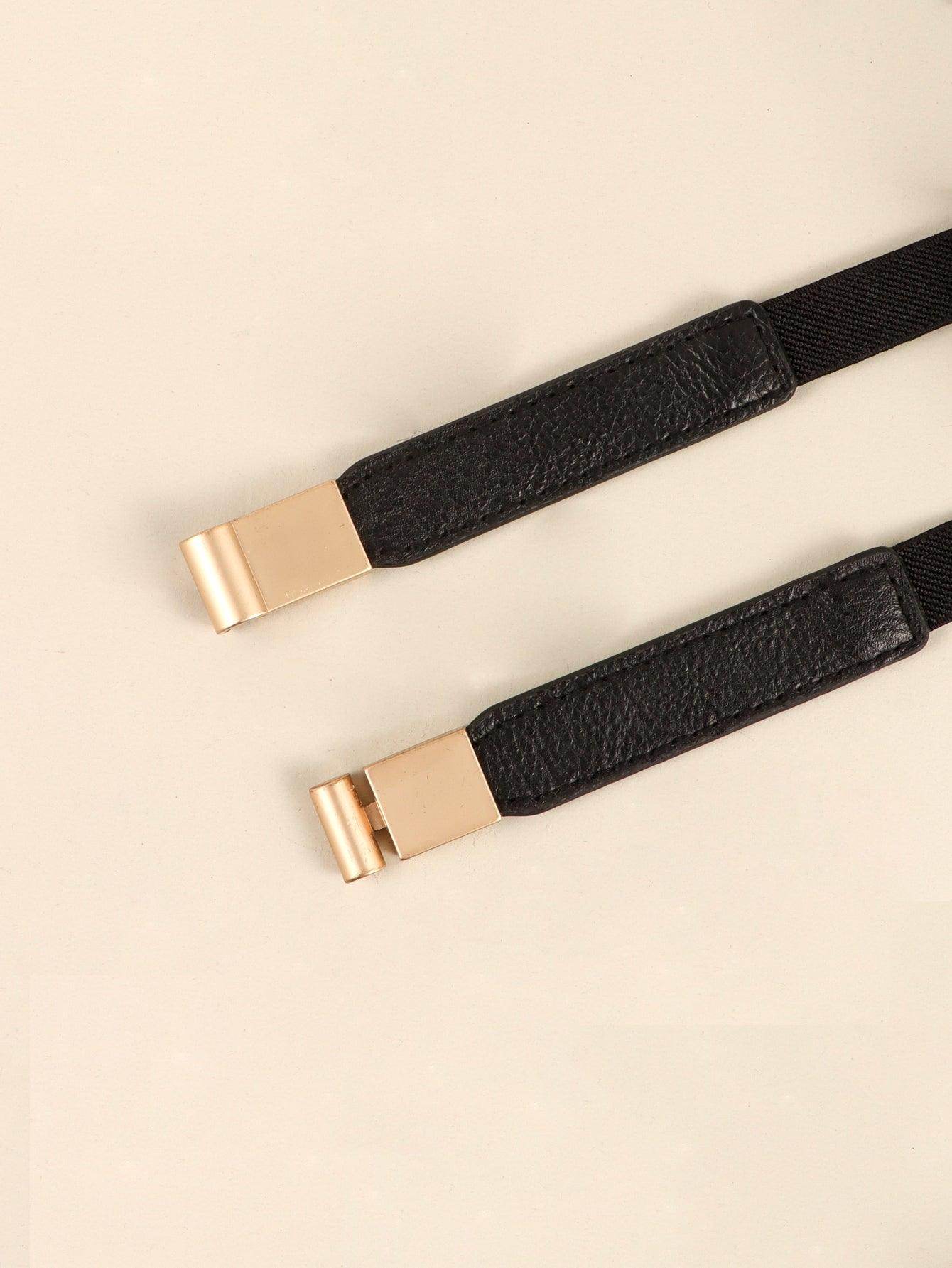 PU Elastic Skinny Belt for Women Adjustable Fashion Accessory - Selvanelle