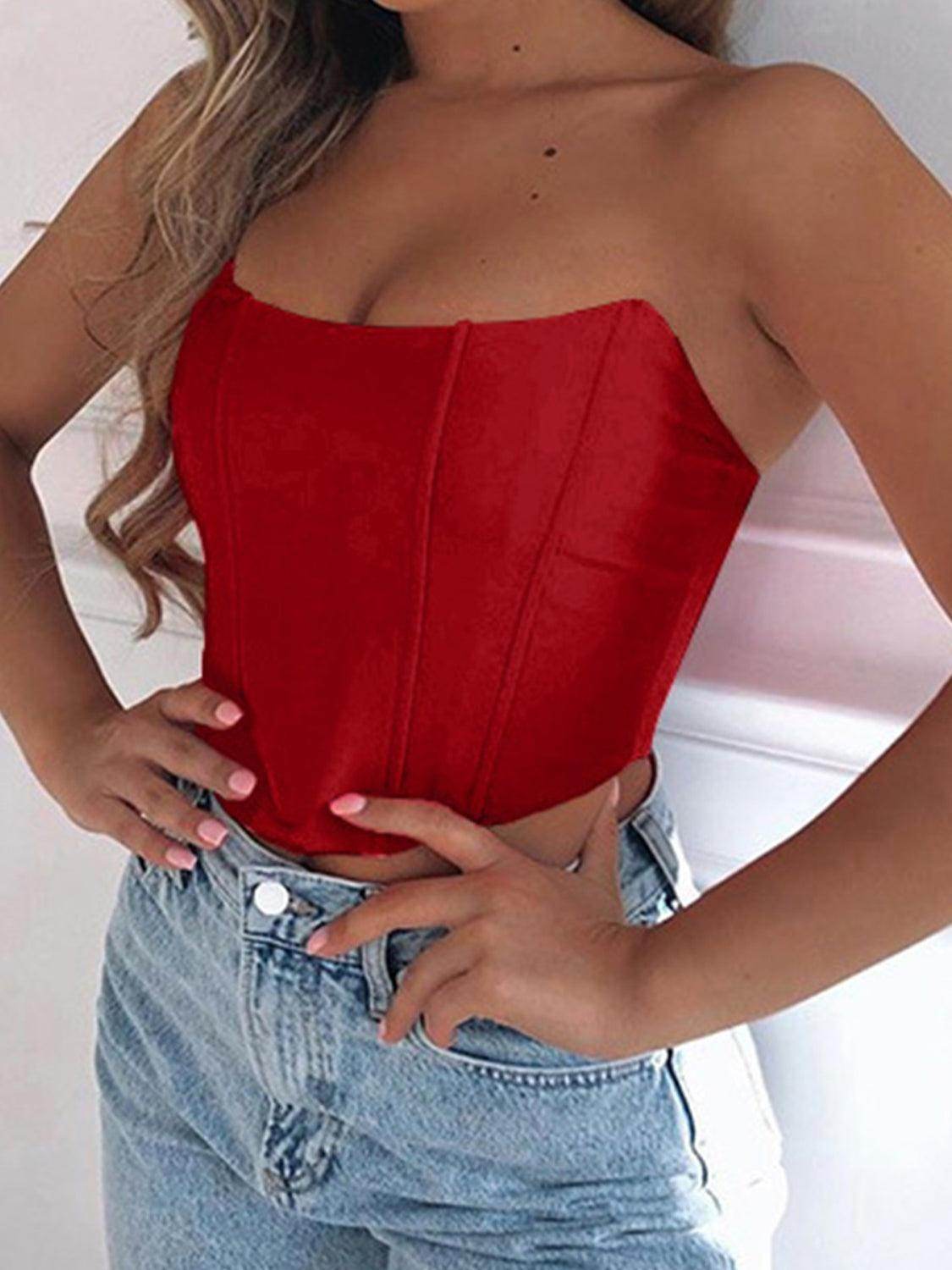 Stylish Tube Cropped Top for Effortless Summer Fashion - Selvanelle