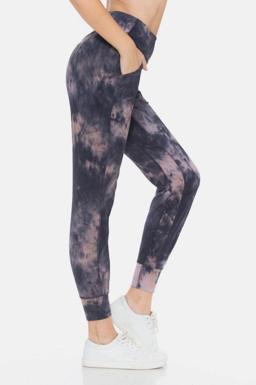 Leggings Depot Tie-Dye High Waist Cropped Leggings for Women - Selvanelle