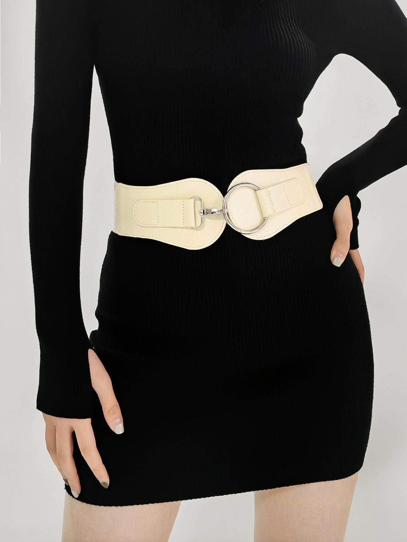 PU Elastic Wide Belt for Comfortable Fashion Fit - Selvanelle