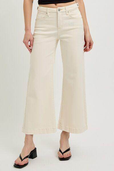 RISEN Full Size Tummy Control Cropped Bootcut Jeans Plus Size - Selvanelle