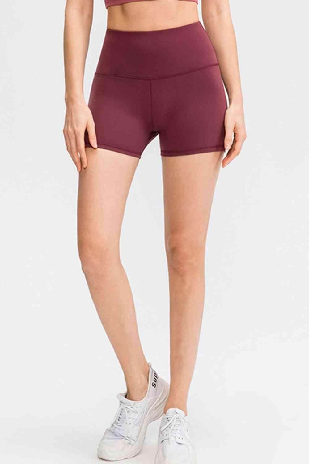 Wide Waistband Sports Shorts for Active Comfort and Style - Selvanelle