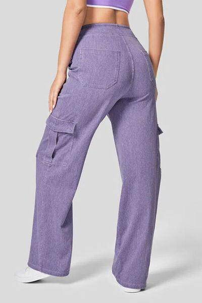 High Waist Straight Leg Cargo Jeans for Modern Style - Selvanelle