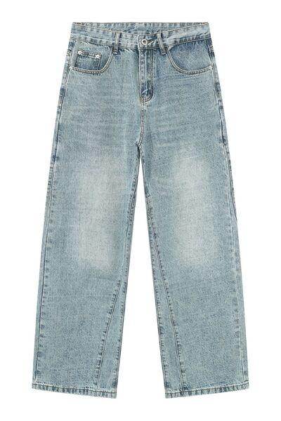 Mid Rise Jeans with Pockets for Everyday Style and Comfort - Selvanelle