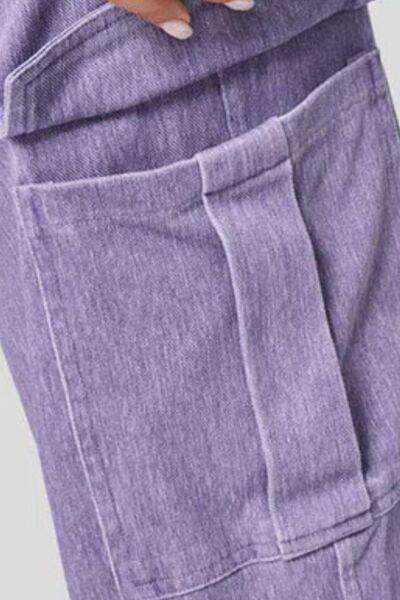 High Waist Straight Leg Cargo Jeans for Modern Style - Selvanelle