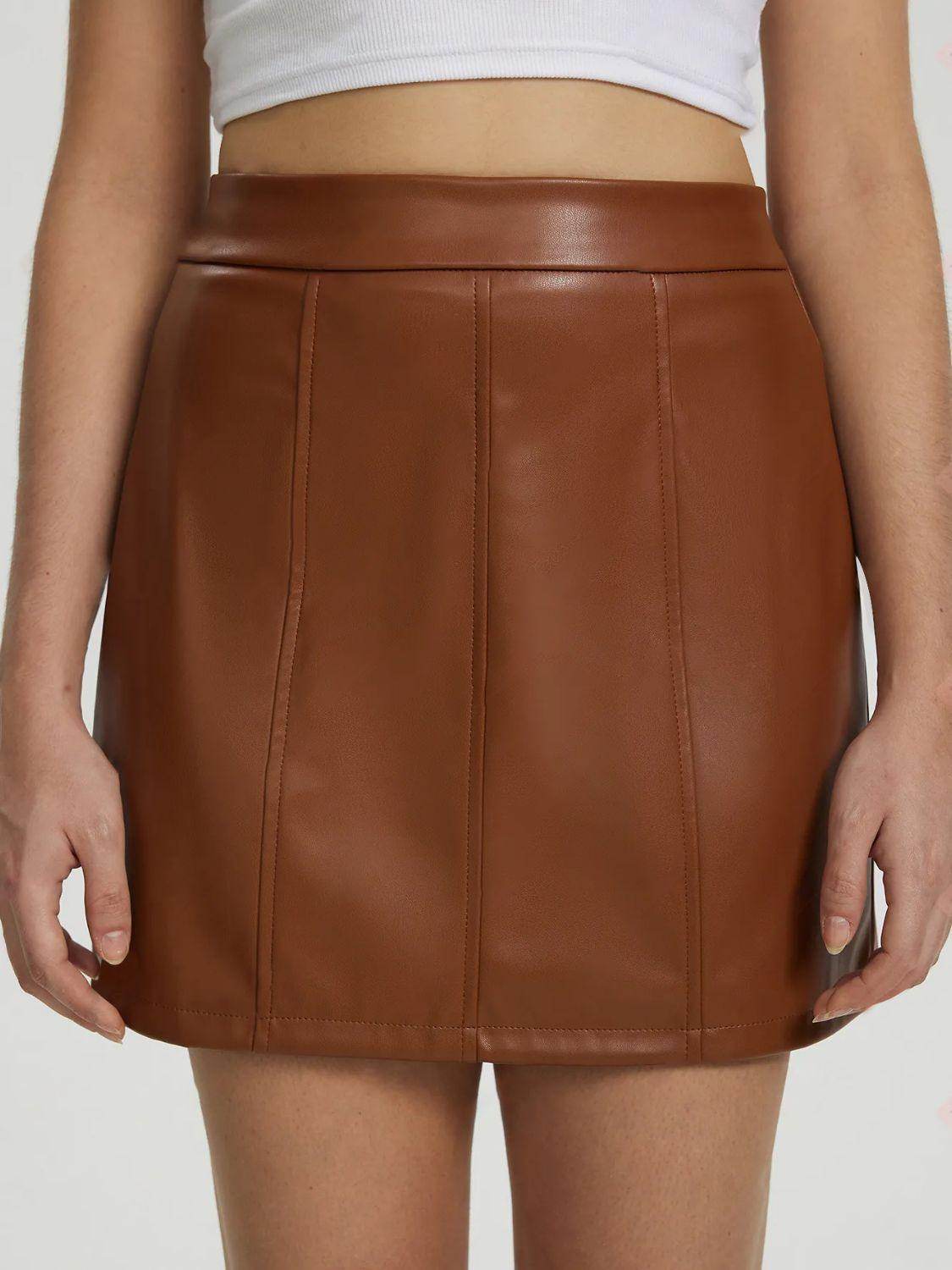 Mini Skirt with Zipper for Women in Various Sizes - Selvanelle