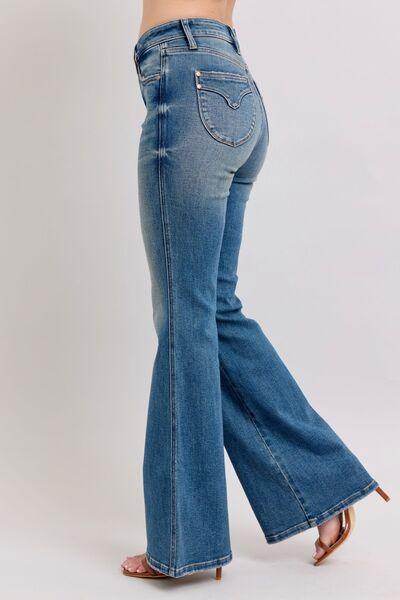 Judy Blue MR Tummy Control Vintage Wash Jeans for Women - Selvanelle