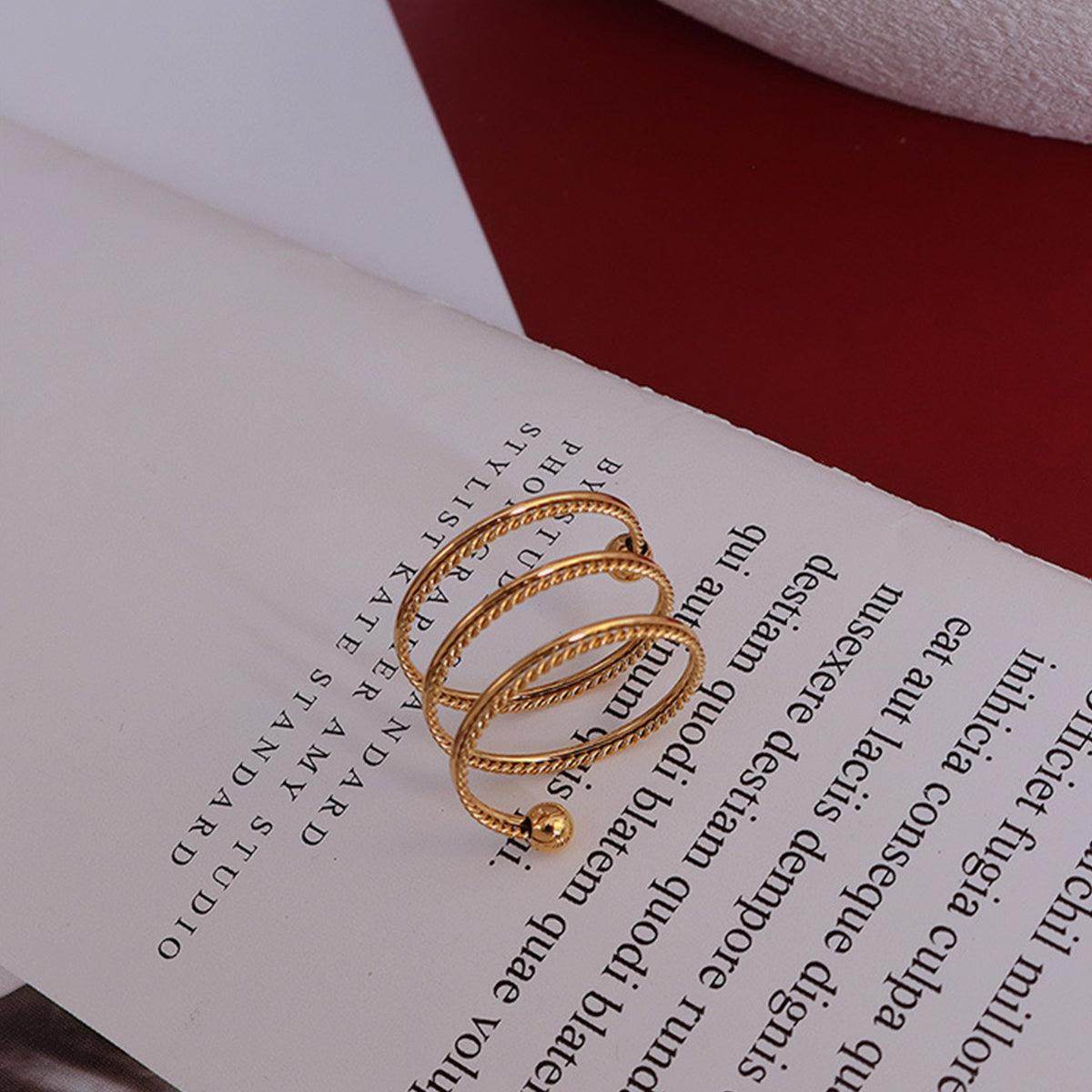 Titanium Steel Wrap Ring for Stylish Everyday Wear - Selvanelle