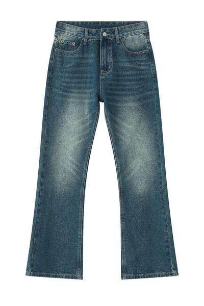 Straight Leg Jeans with Pockets for Effortless Style - Selvanelle