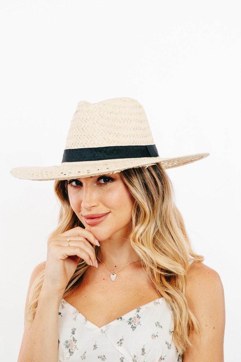 Fame Basket Weave Straw Sun Hat for Stylish Sun Protection - Selvanelle