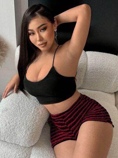 Stylish Striped High Waist Shorts for Women in Various Sizes - Selvanelle