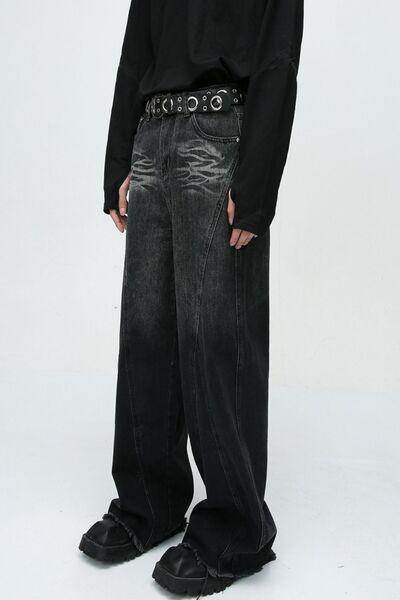 Raw Hem Jeans With Pockets For Effortless Style - Selvanelle