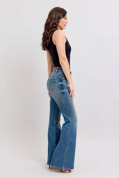 Judy Blue MR Tummy Control Vintage Wash Jeans for Women - Selvanelle