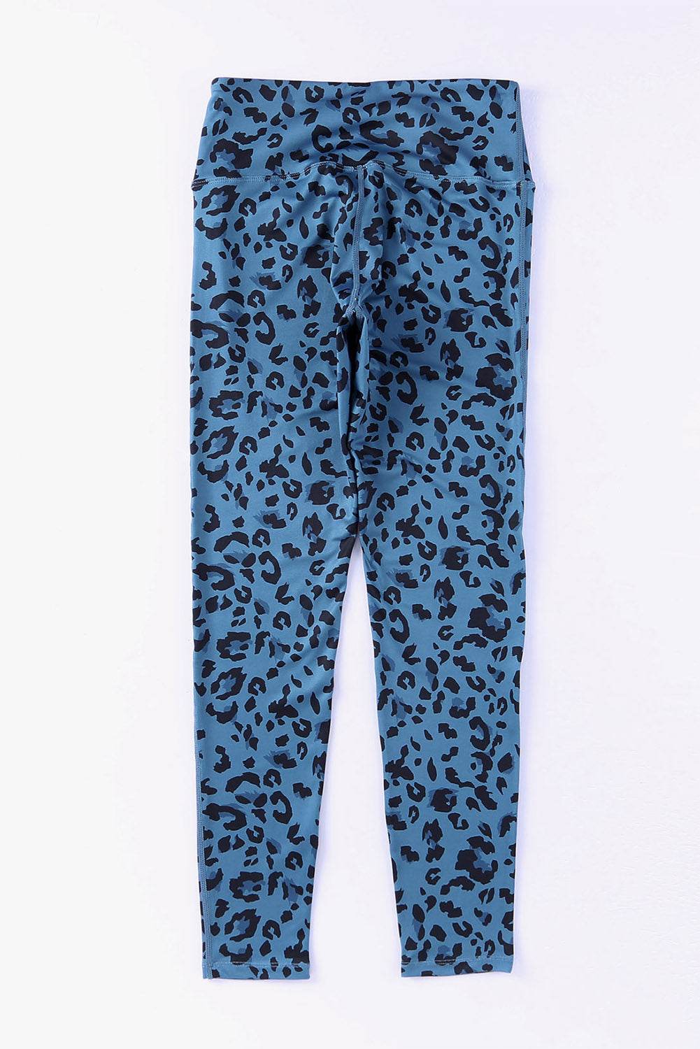 Leopard Print Wide Waistband Leggings - Selvanelle