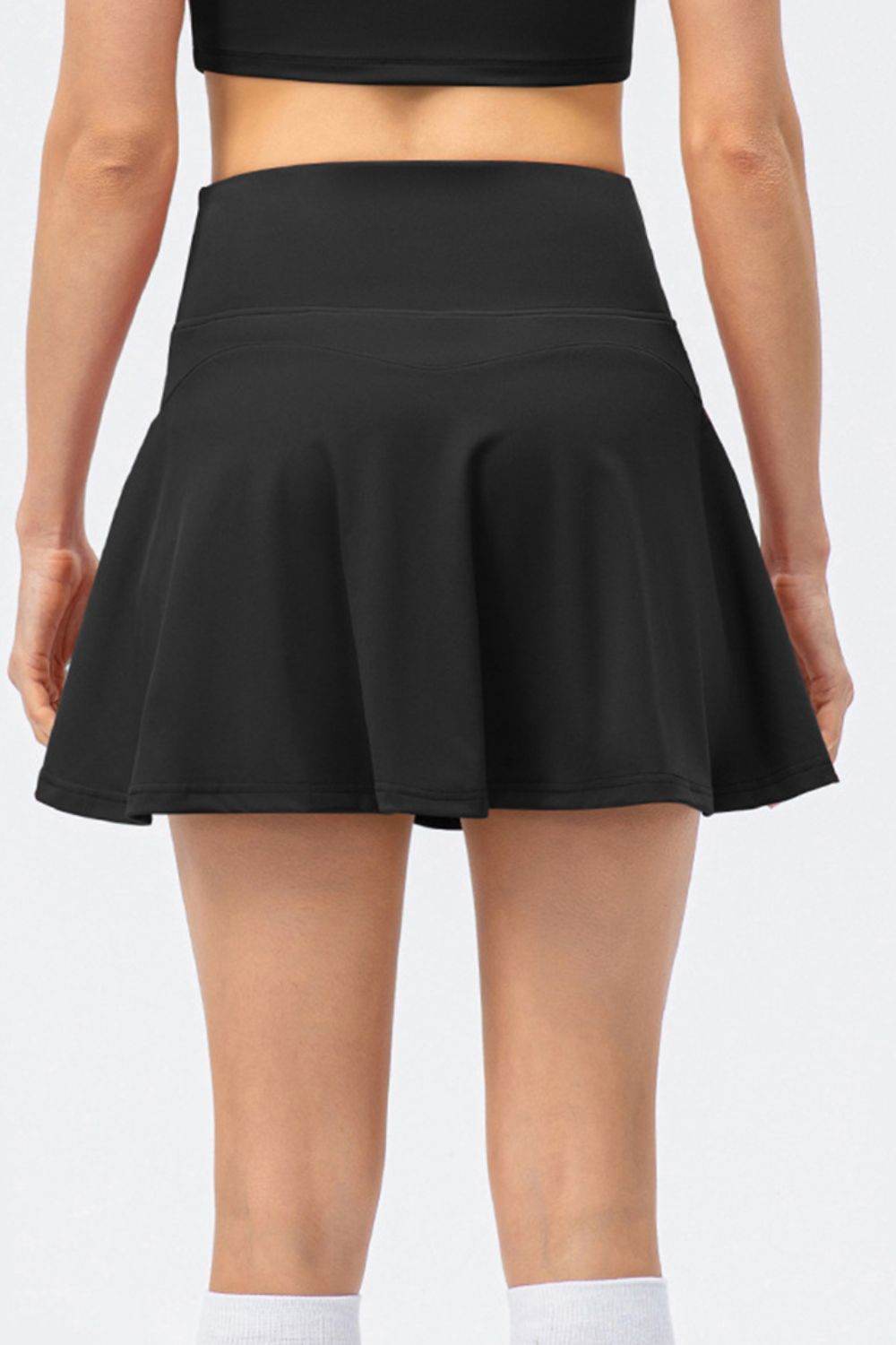 High Waist Wide Waistband Active Skirt - Selvanelle