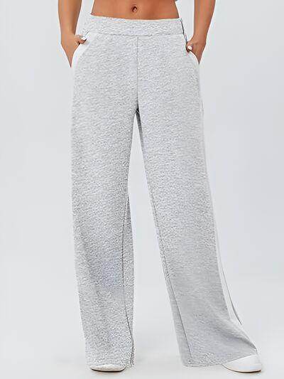 Side Striped Wide Leg Pants for Comfortable Everyday Style - Selvanelle