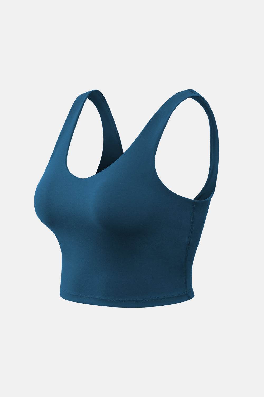 Cropped Scoop Neck Active Tank Top - Selvanelle