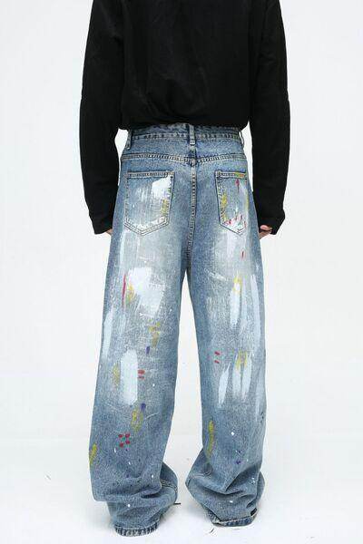 Painting Jeans with Pockets for Artistic Casual Style - Selvanelle