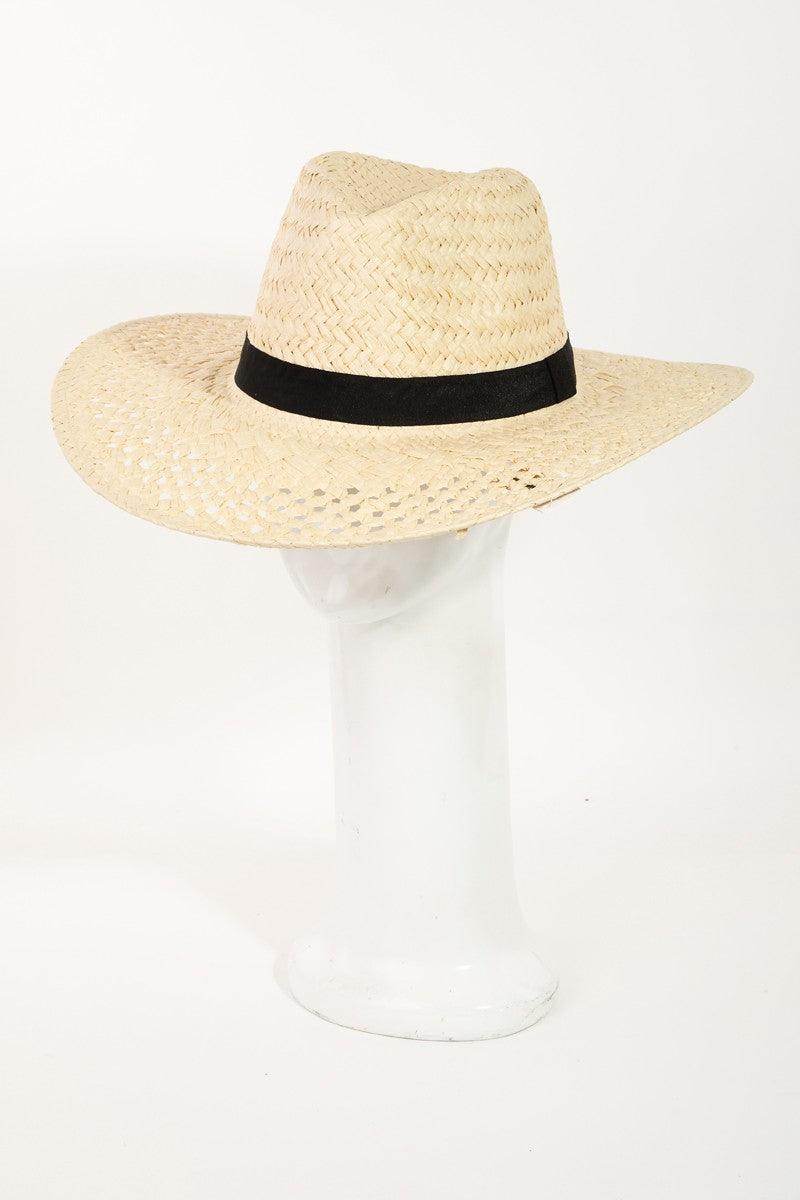 Fame Basket Weave Straw Sun Hat for Stylish Sun Protection - Selvanelle