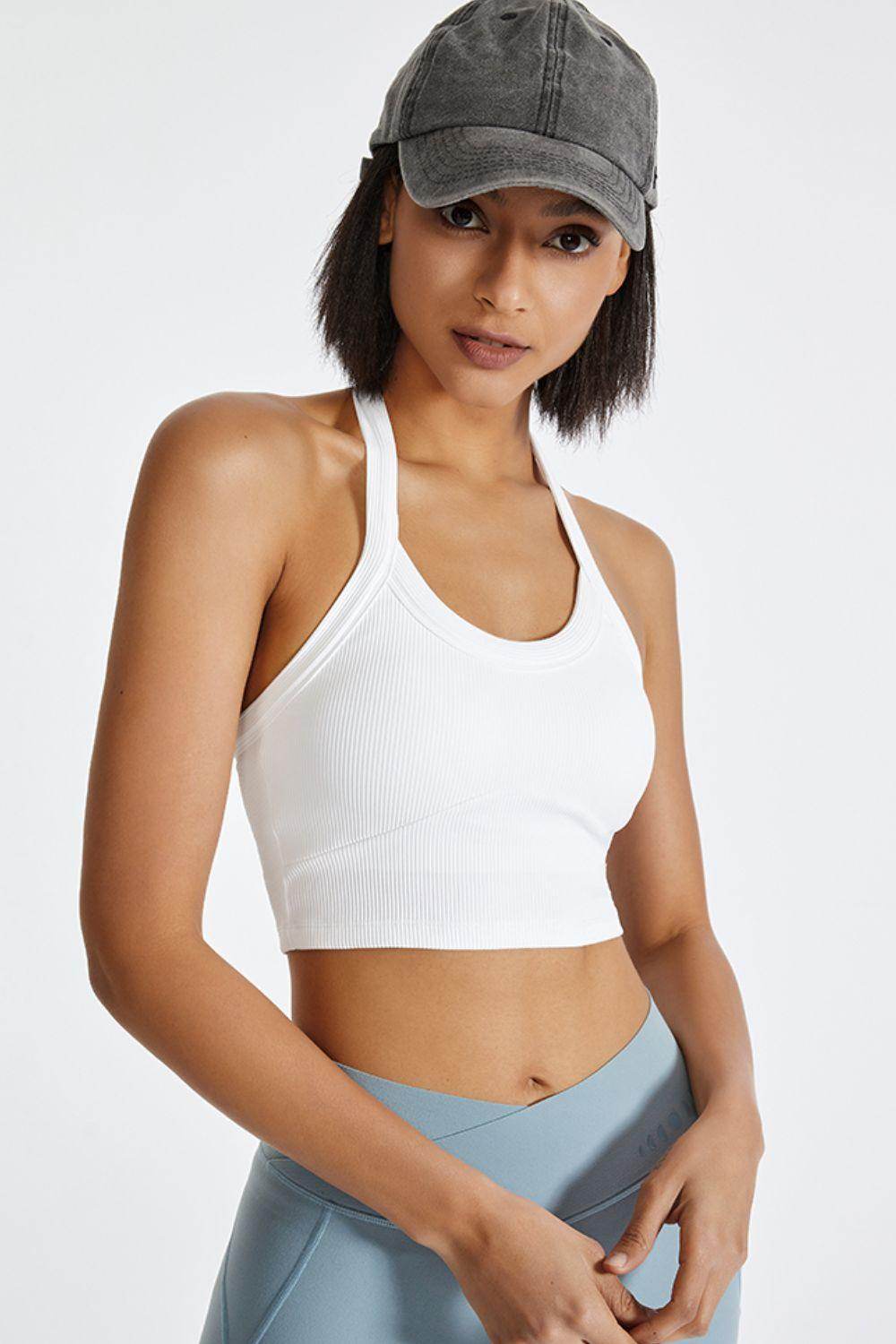 Halter Neck Active Cami for Comfortable Workout Wear - Selvanelle
