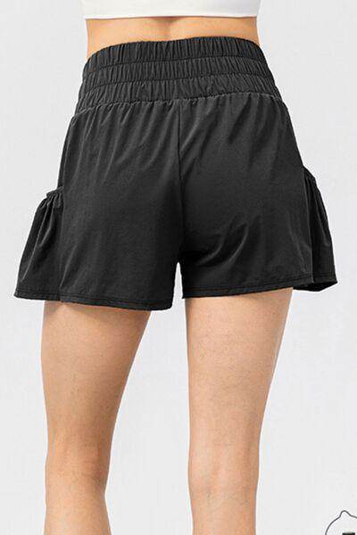 Elastic Waist Pocketed Active Shorts for Ultimate Comfort - Selvanelle