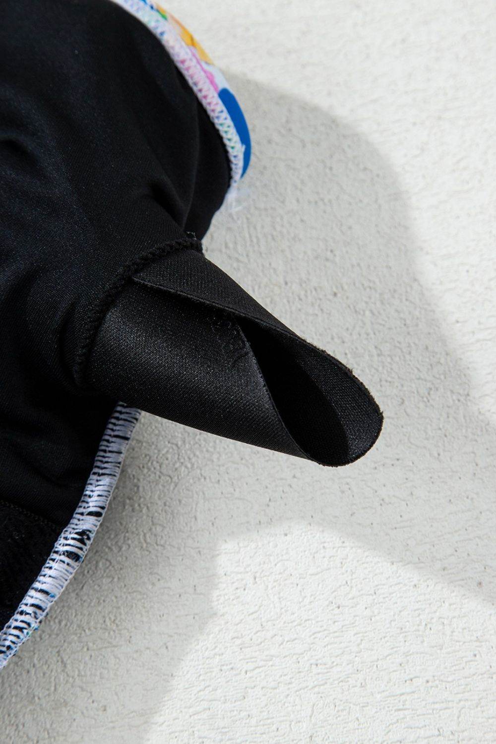 Floral Gingham Halter Neck Drawstring One Piece Swimwear - Selvanelle