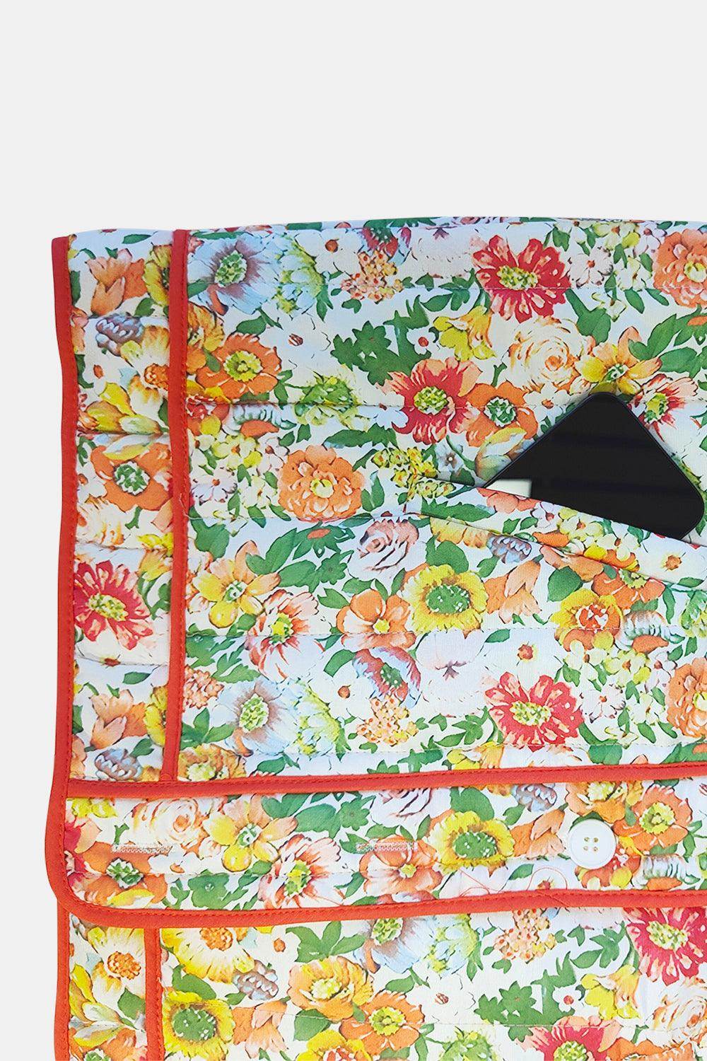 Floral Button Up Long Sleeve Winter Coat for Women - Selvanelle