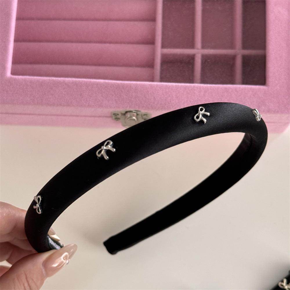 Alloy Bow Trim Headband for Stylish Hair Accessory - Selvanelle