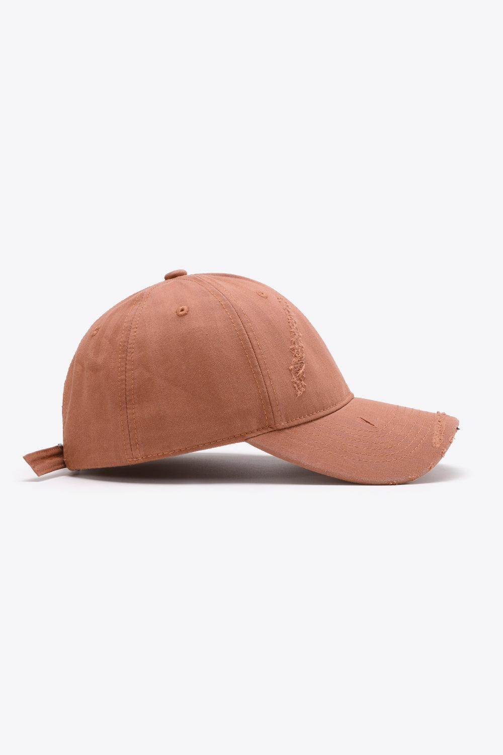 Distressed Adjustable Baseball Cap for Casual Style - Selvanelle