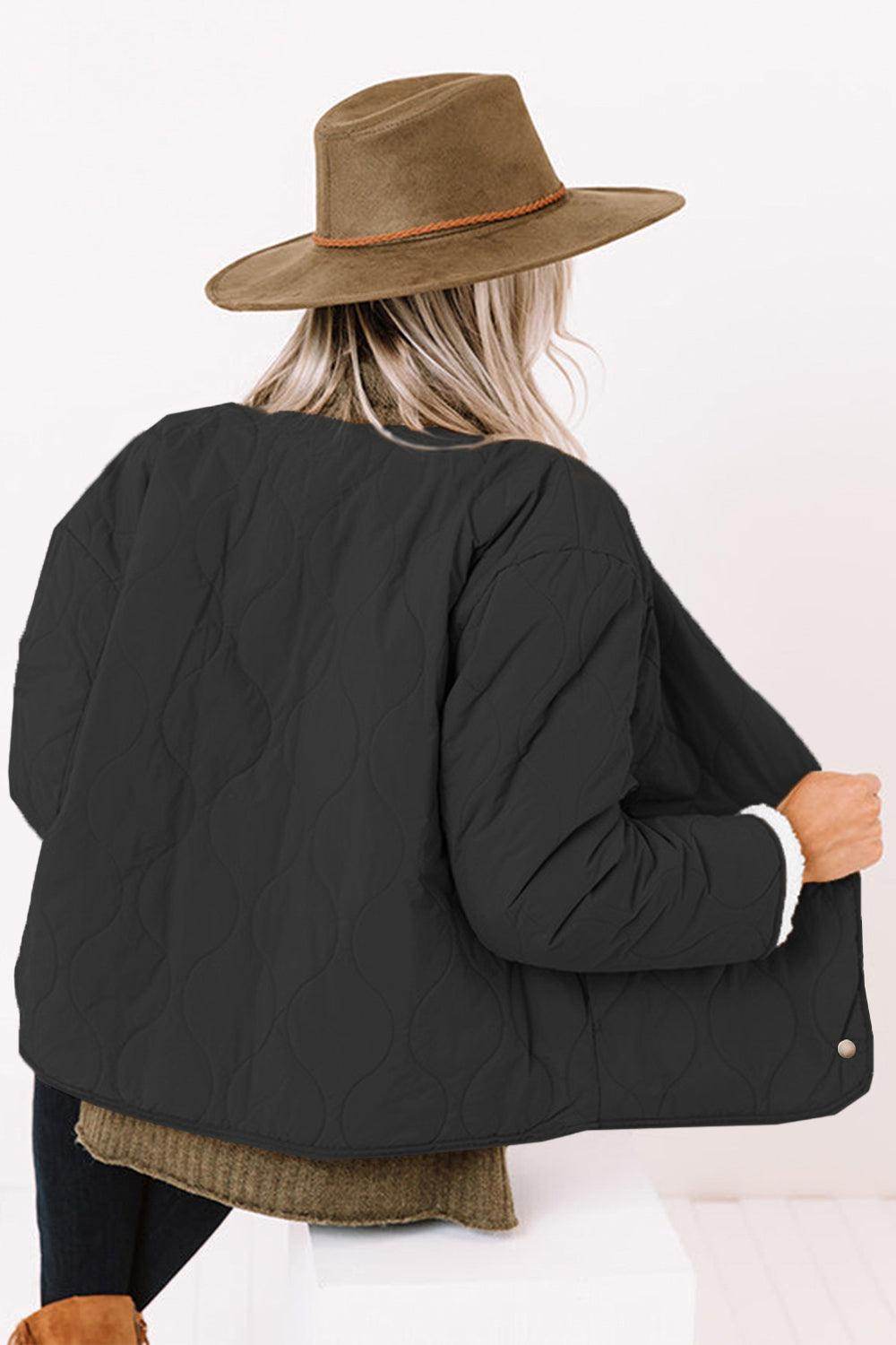 Long Sleeve Button Front Winter Coat for Women Stylish Fit - Selvanelle