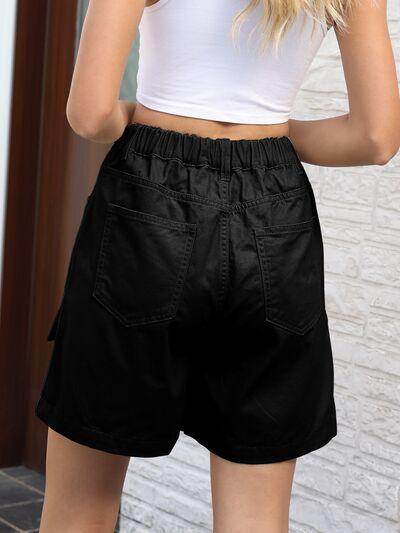 Stylish Pocketed High Waist Denim Shorts for Women - Selvanelle