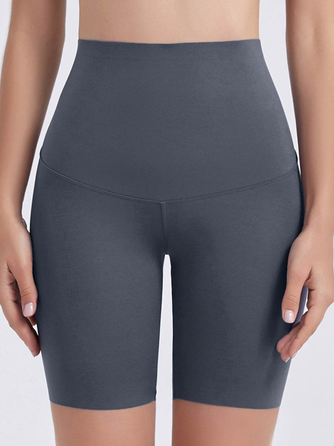 Wide Waistband Sports Shorts - Selvanelle