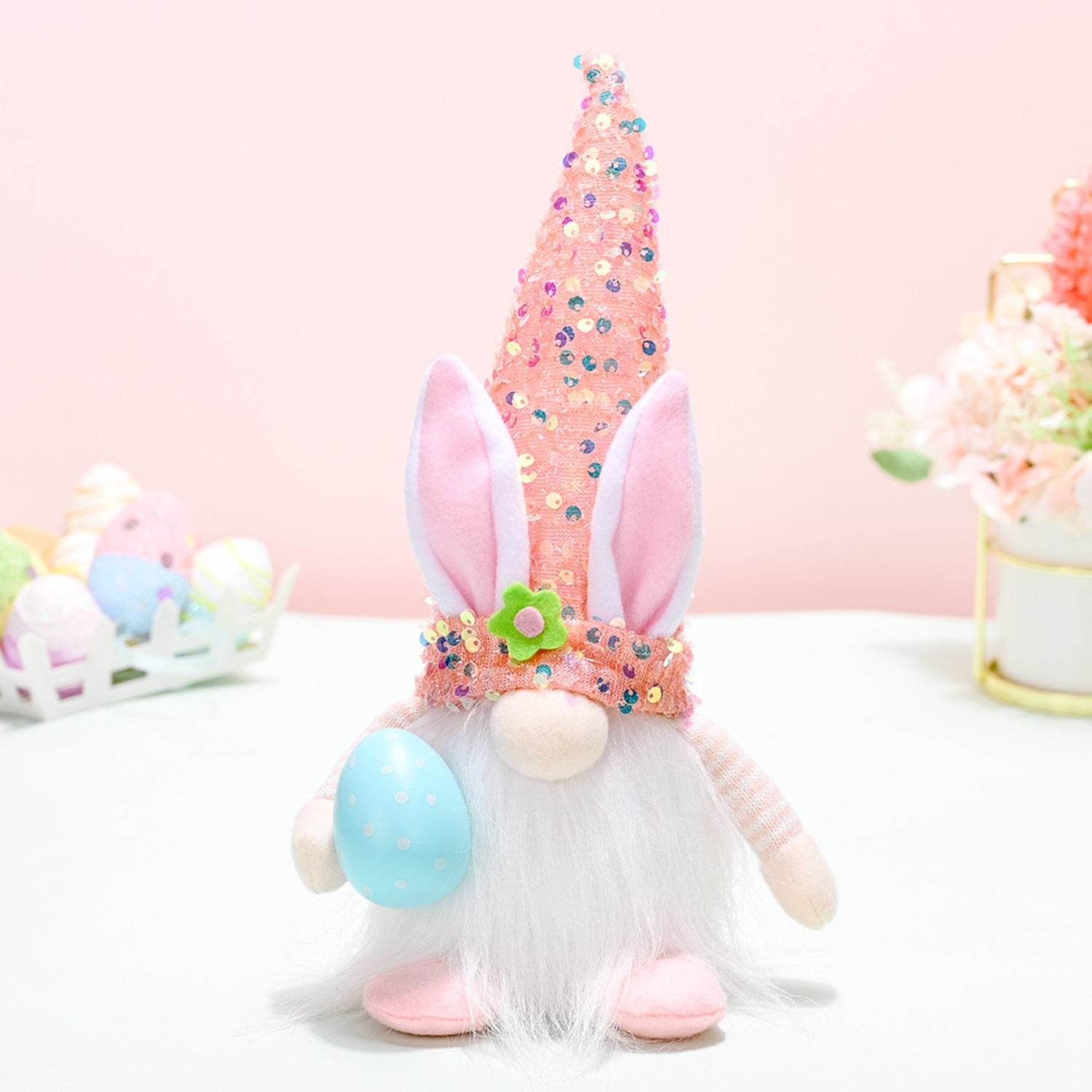 Easter Sequin Pointed Hat Faceless Gnome - Selvanelle