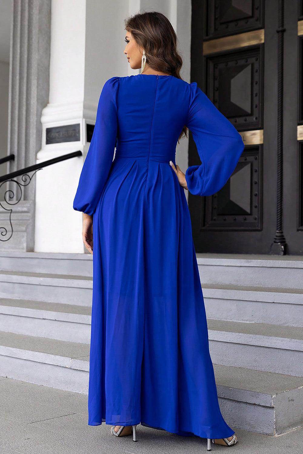 Twist Front Cutout Long Sleeve Dress for Elegant Style - Selvanelle