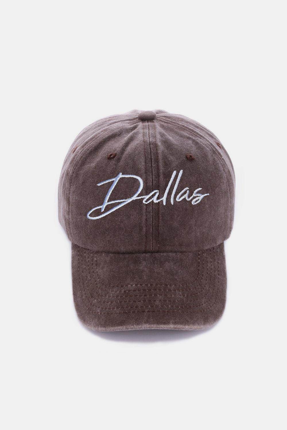 Zenana Washed DALLAS Embroidered Baseball Cap for Style - Selvanelle