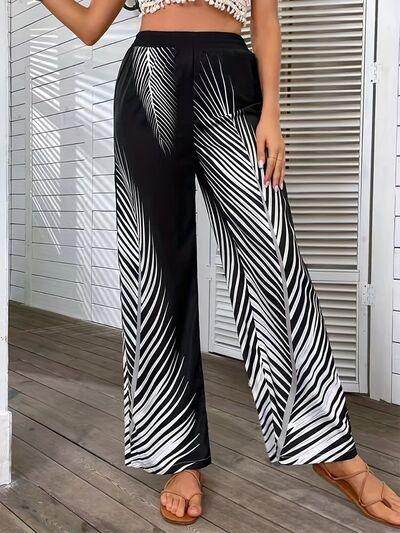 Stylish Printed Wide Leg Pants for Comfortable Fashion - Selvanelle