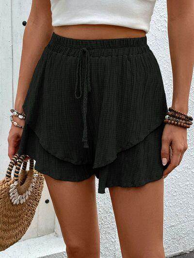 Perfee Tied Layered High Waist Shorts for Stylish Comfort - Selvanelle