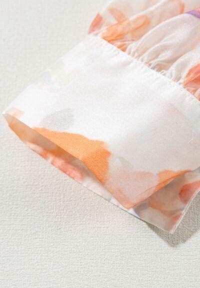 Printed Collared Neck Long Sleeve Shirt for Women Fashion - Selvanelle