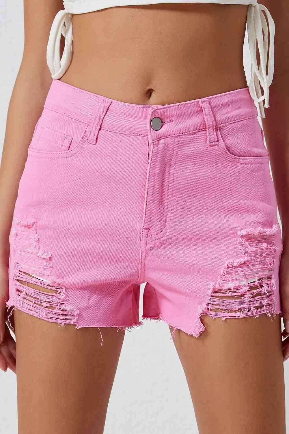 Chic Distressed Denim Shorts for Casual Summer Style - Selvanelle
