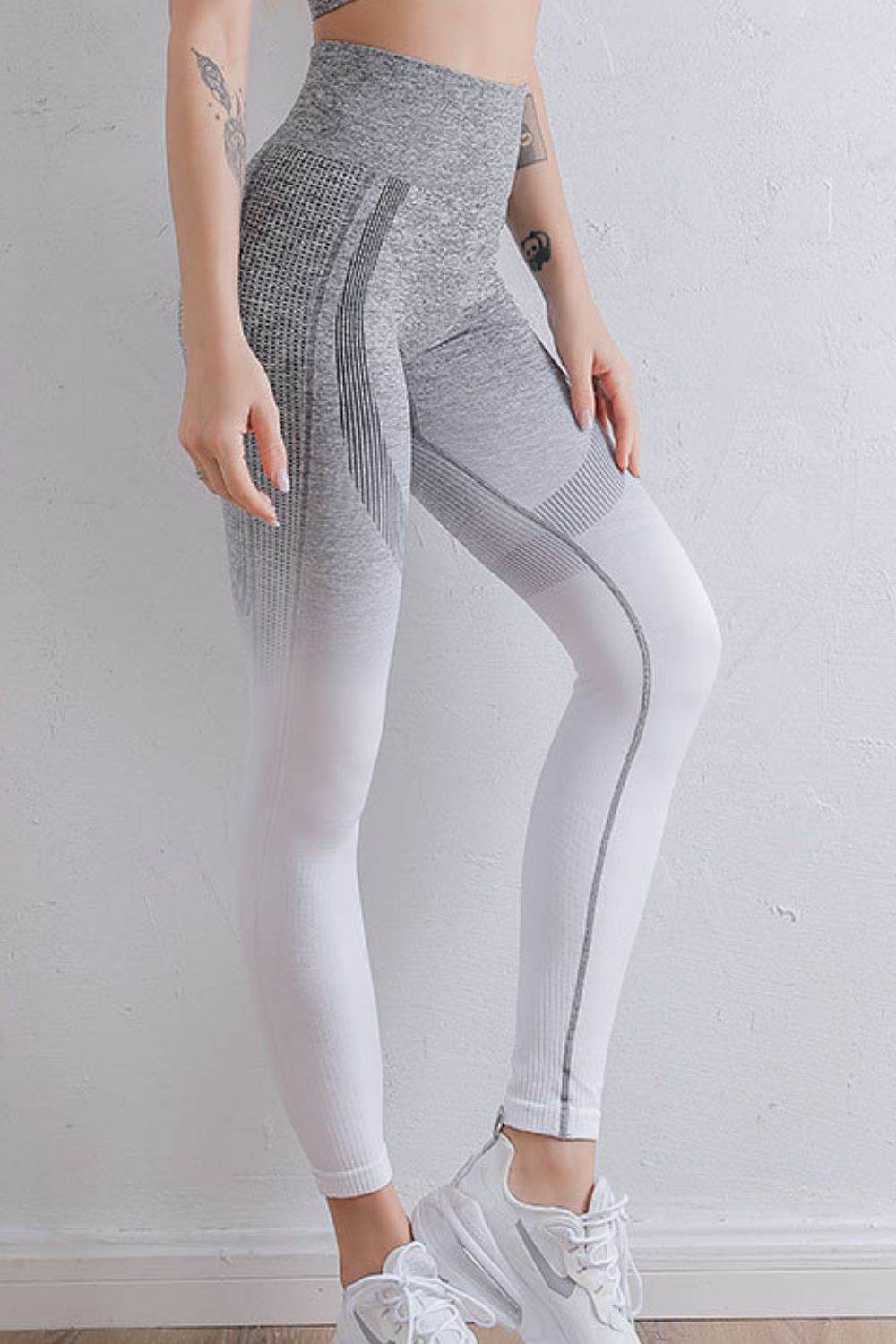 Gradient High Waist Sports Leggings - Selvanelle