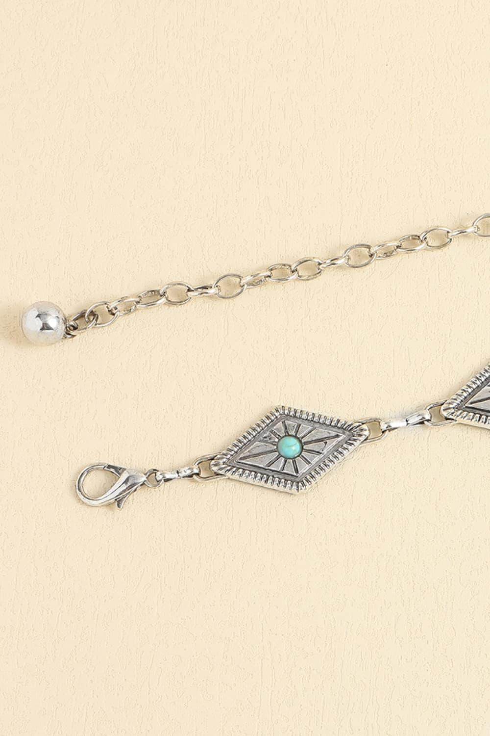 Vintage Turquoise Alloy Belt for Chic Fashion Style - Selvanelle