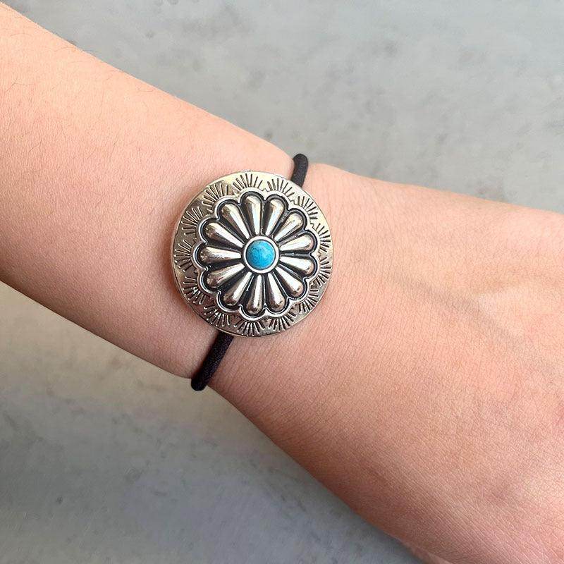 Turquoise Round Shape Hair Rope for Stylish Hair Accessory - Selvanelle