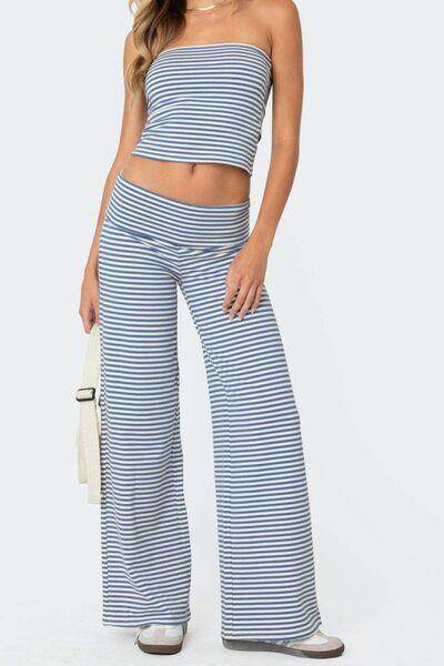 Stylish Striped Wide Leg Pants for Comfortable Fashion - Selvanelle