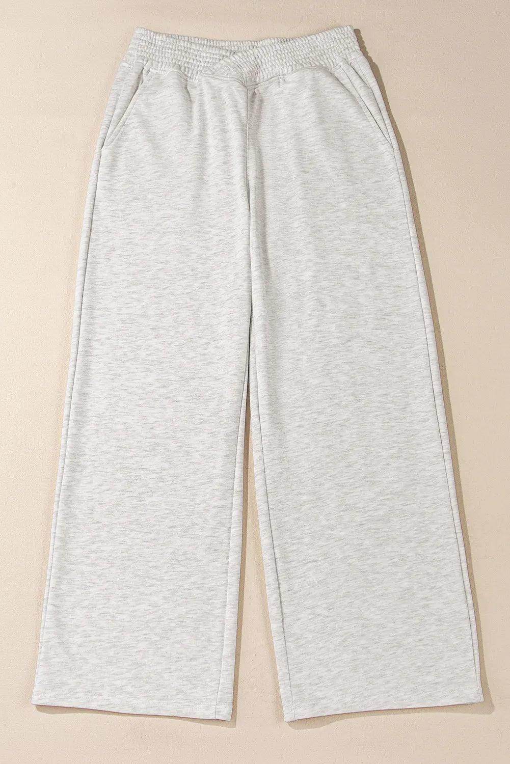 Elastic Waist Active Pants with Pockets for Women - Selvanelle