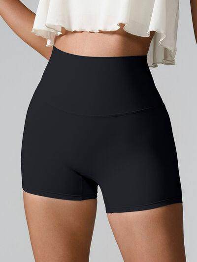 High Waist Active Shorts with Pockets for Women - Selvanelle