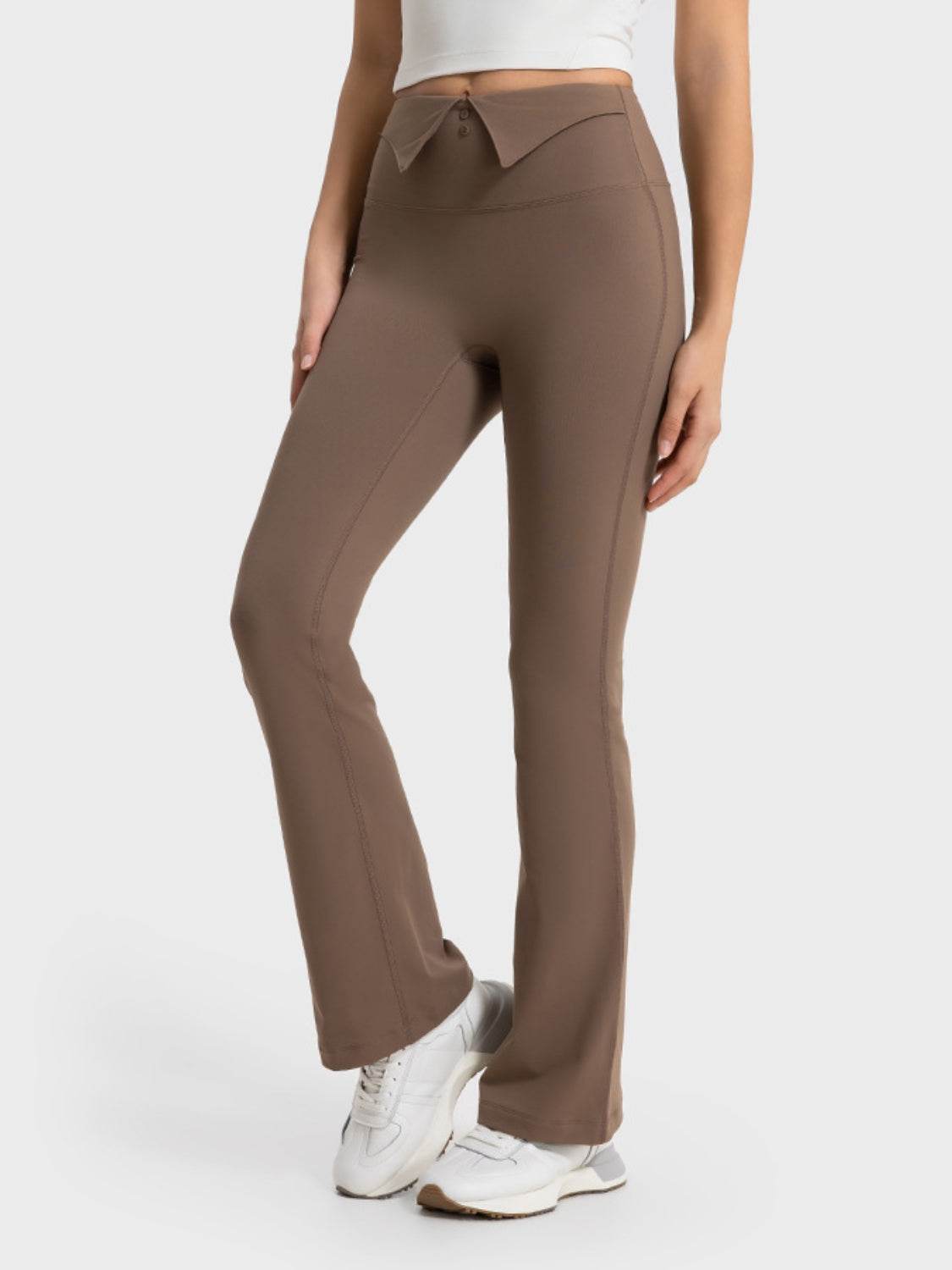 Millennia Wide Waistband Bootcut Sport Pants - Selvanelle